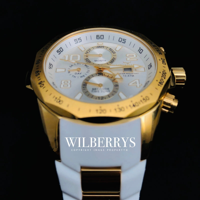 Men's Trax II Snow Gold Plated Chronograph Watch