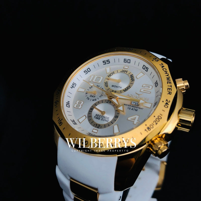 Men's Trax II Snow Gold Plated Chronograph Watch