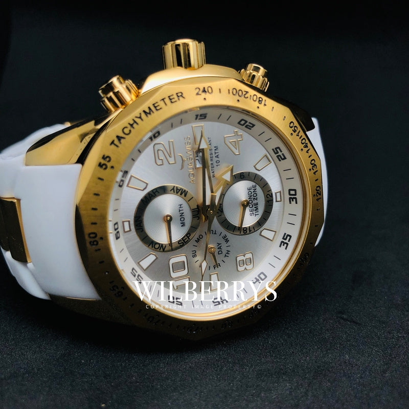 Men's Trax II Snow Gold Plated Chronograph Watch