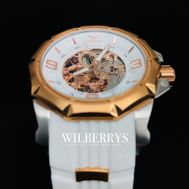 Men's Vessel Automatic Snow/Rose Gold Watch