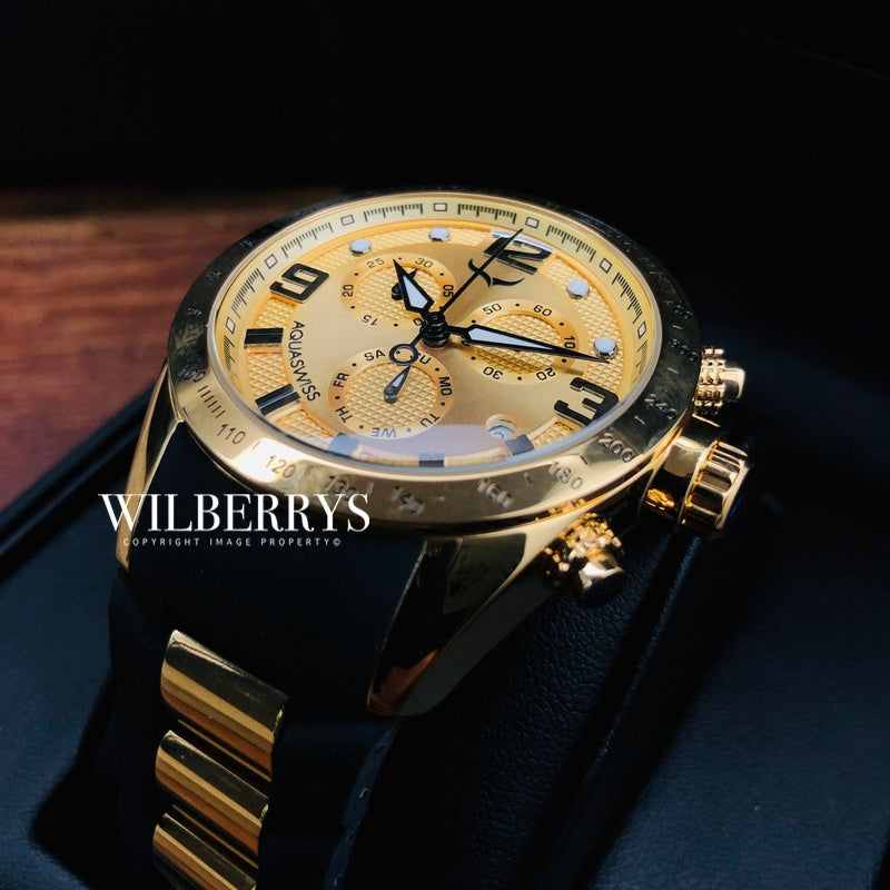 Men's TRAX 6H Gold Dial Chronograph Watch