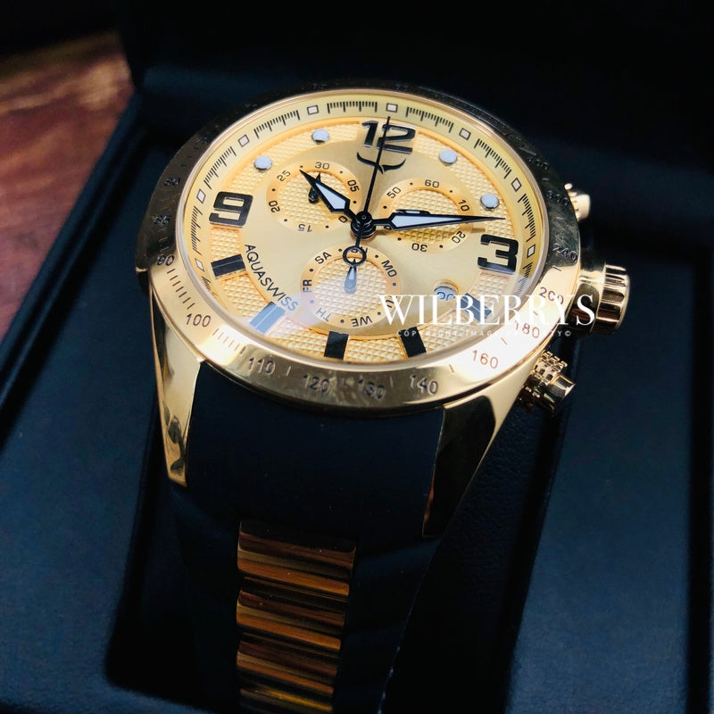 Men's TRAX 6H Gold Dial Chronograph Watch