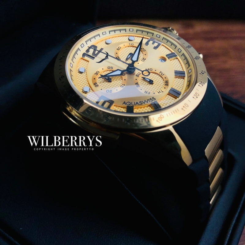 Men's TRAX 6H Gold Dial Chronograph Watch