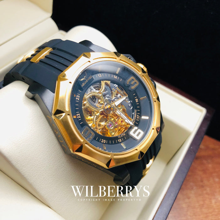 Men's Vessel Automatic 18k Gold Plated Watch