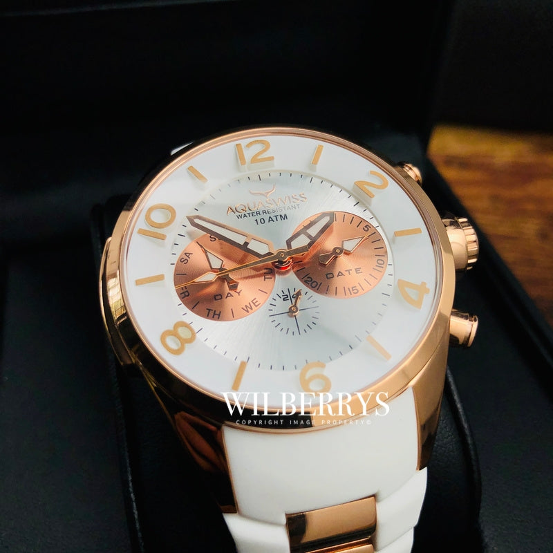 Men's Trax 5H Snow/Rose Gold Chronograph Watch