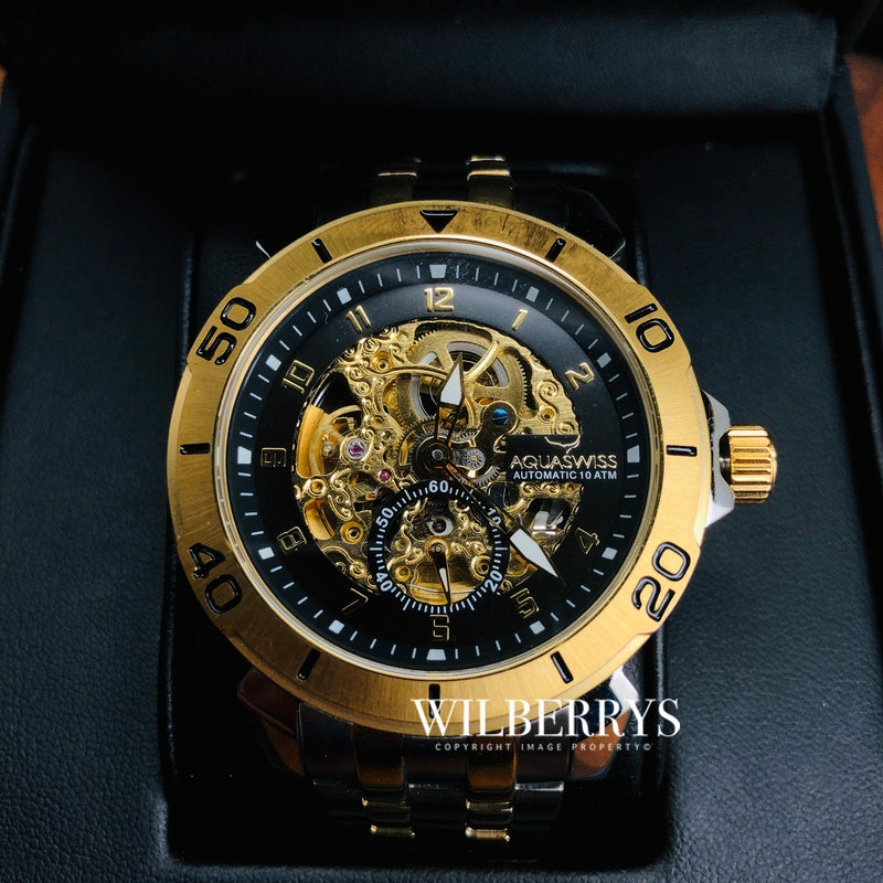 Men's Cog Automatic Steel Watch Gold/Black