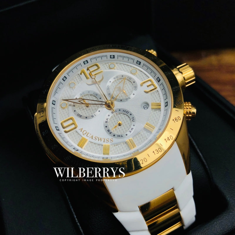 Men's TRAX 6H Snow Gold pl. Chronograph Watch