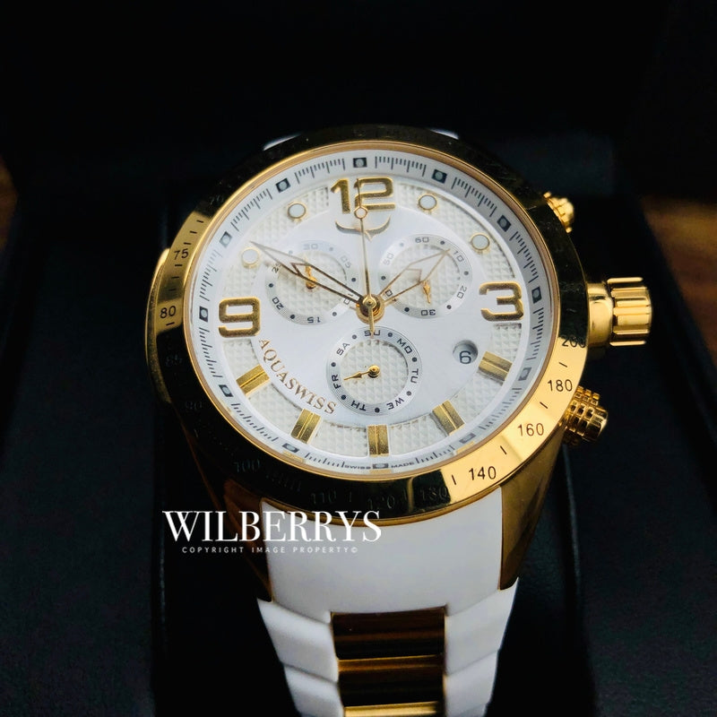 Men's TRAX 6H Snow Gold pl. Chronograph Watch