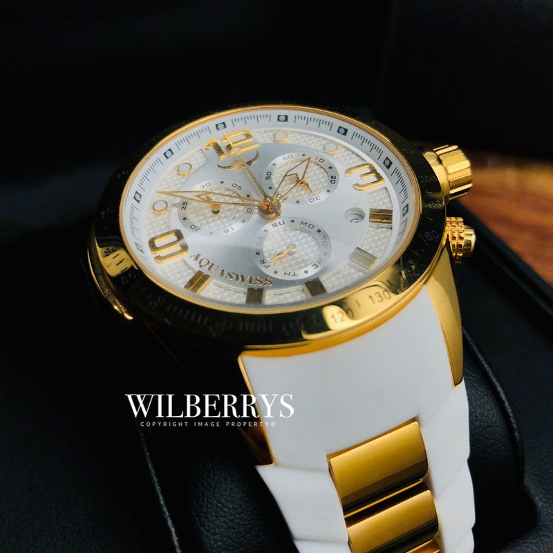 Men's TRAX 6H Snow Gold pl. Chronograph Watch