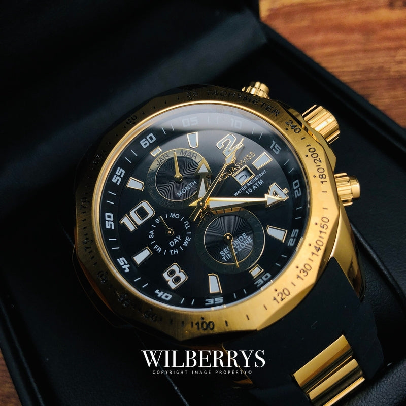 Men's Trax II Gold Chronograph Watch