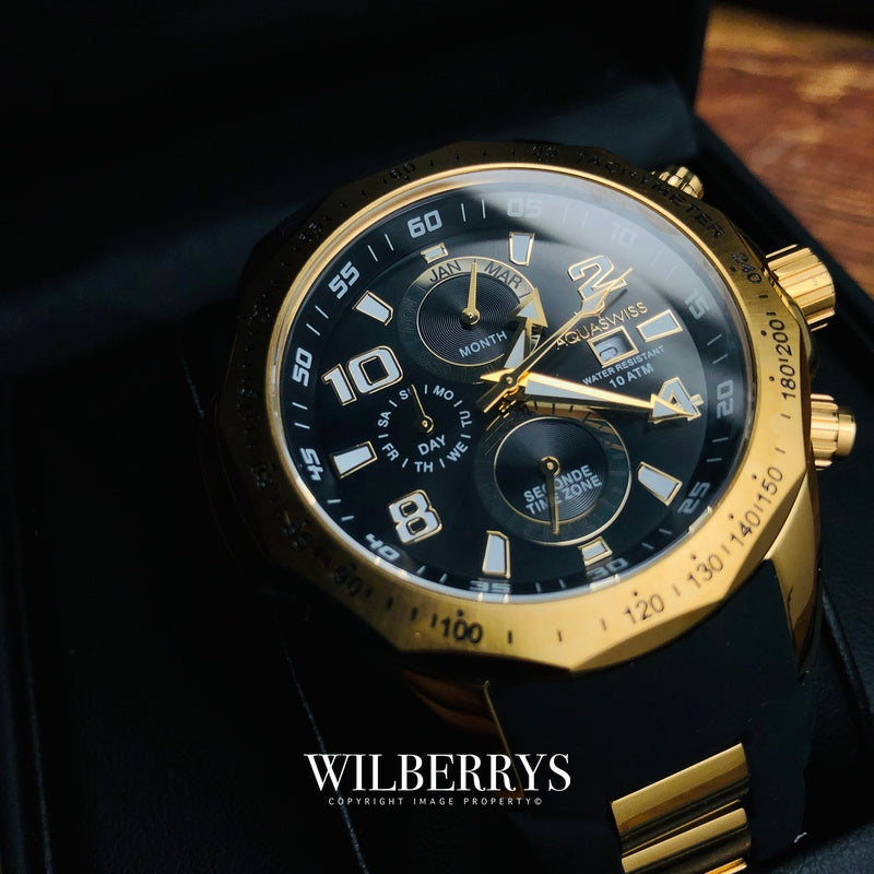 Men's Trax II Gold Chronograph Watch