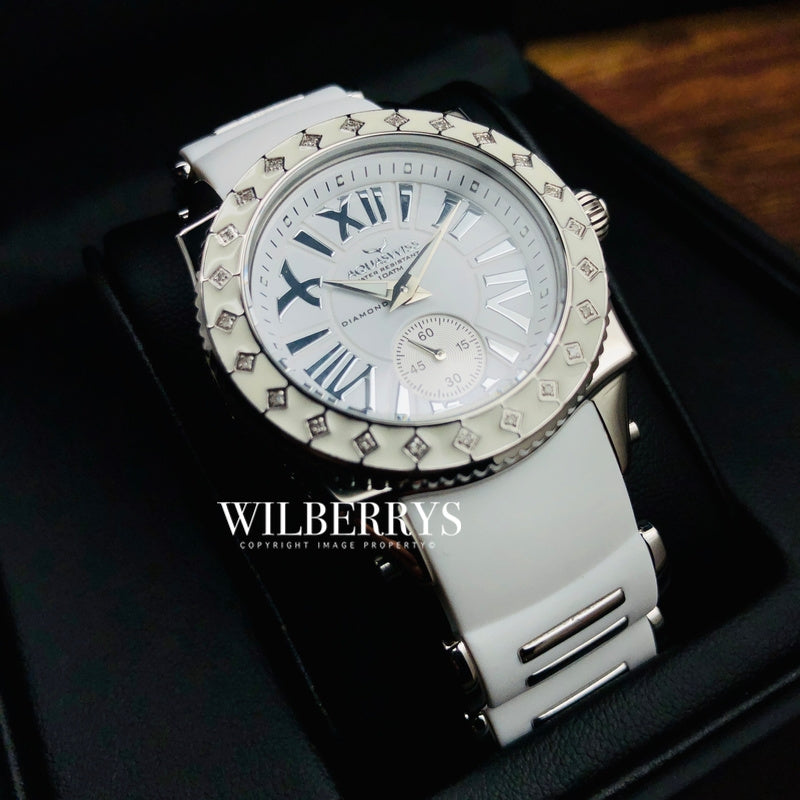 Women's Swissport L 24 Diamond Snow Watch