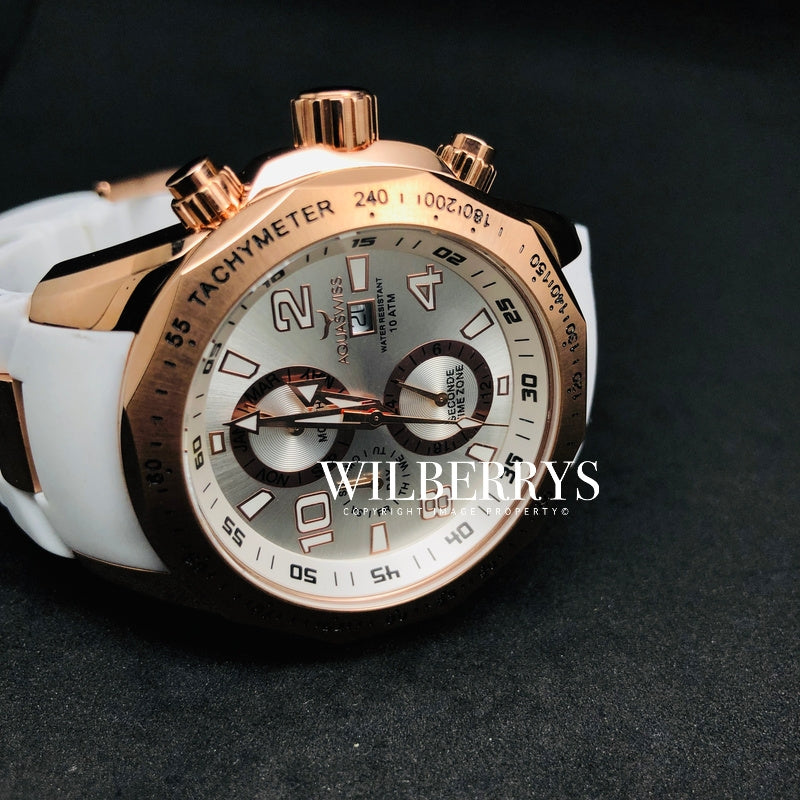 Men's Trax II Snow Rose Gold Plated Chronograph Watch