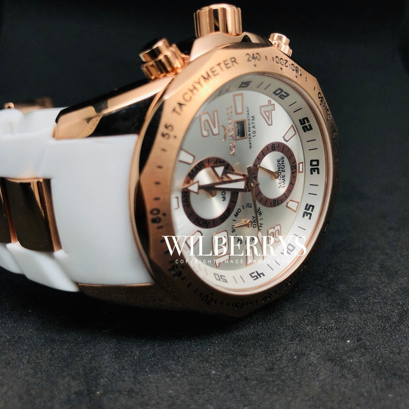 Men's Trax II Snow Rose Gold Plated Chronograph Watch