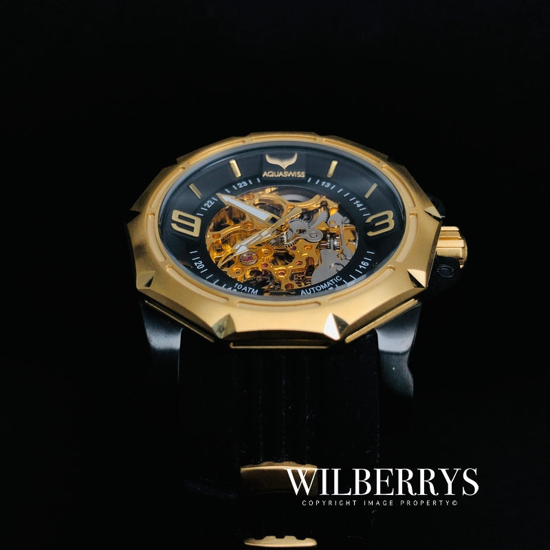 Men's Vessel Automatic 18k Gold Plated Watch