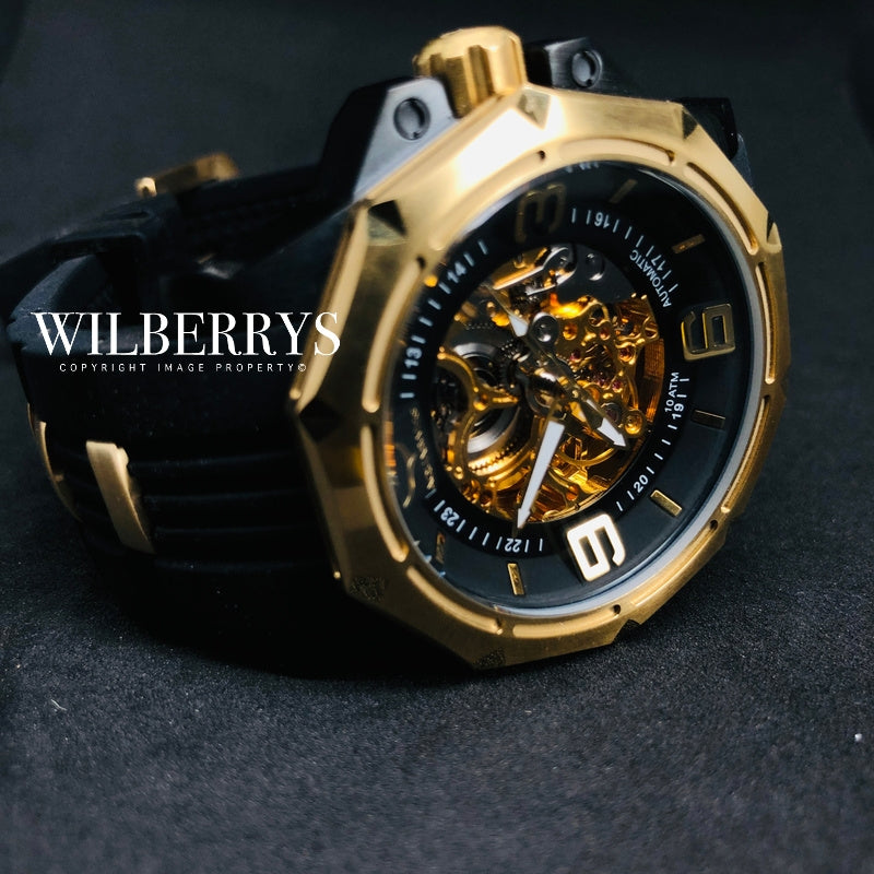 Men's Vessel Automatic 18k Gold Plated Watch