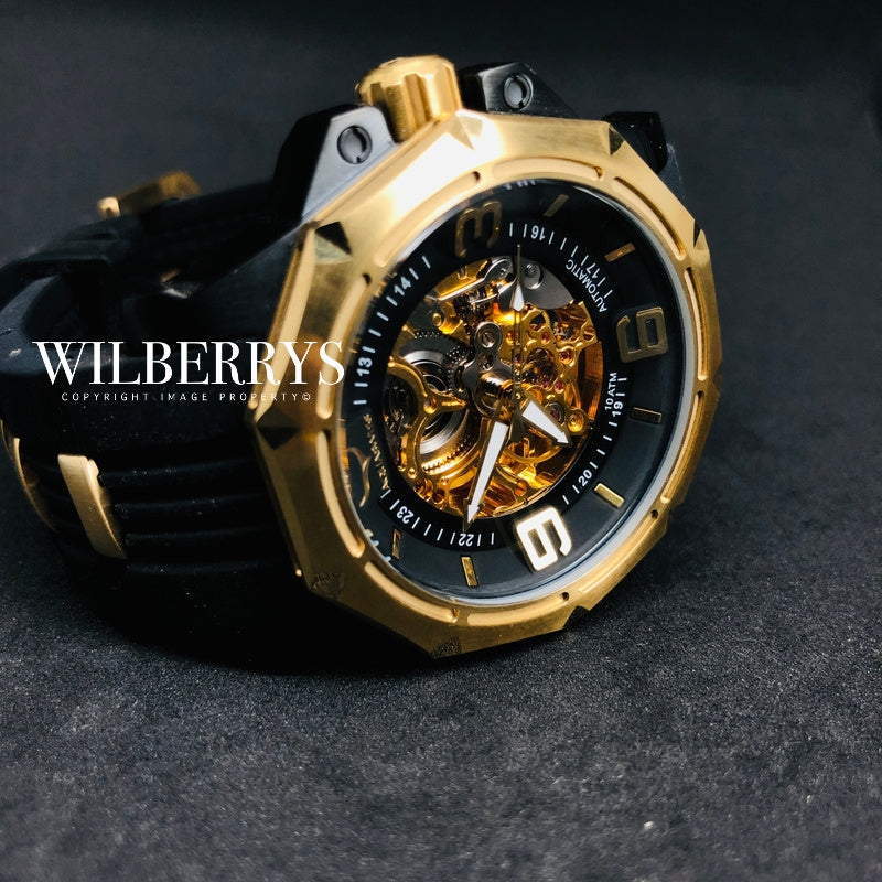 Men's Vessel Automatic 18k Gold Plated Watch