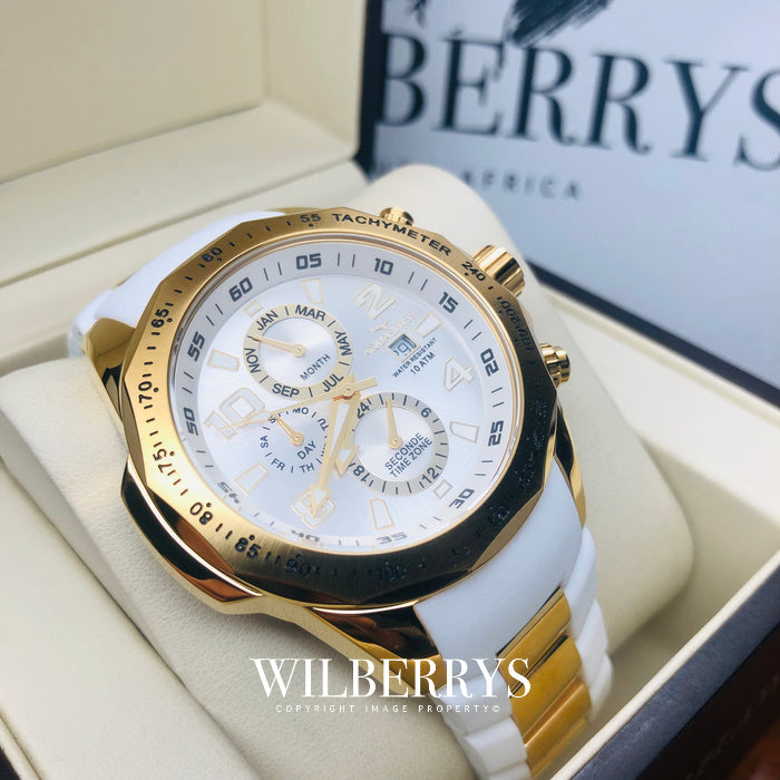 Men's Trax II Snow Gold Plated Chronograph Watch