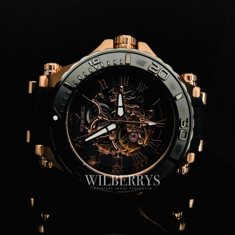 Men's Bolt G Automatic Rose Gold Swiss Watch