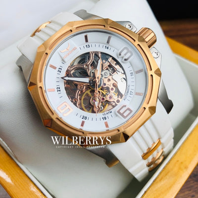 Men's Vessel Automatic Snow/Rose Gold Watch