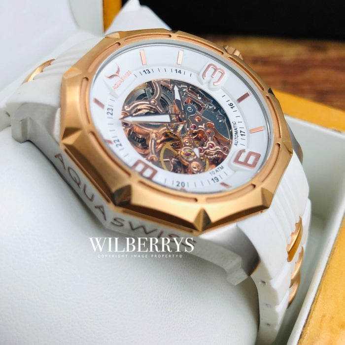 Men's Vessel Automatic Snow/Rose Gold Watch