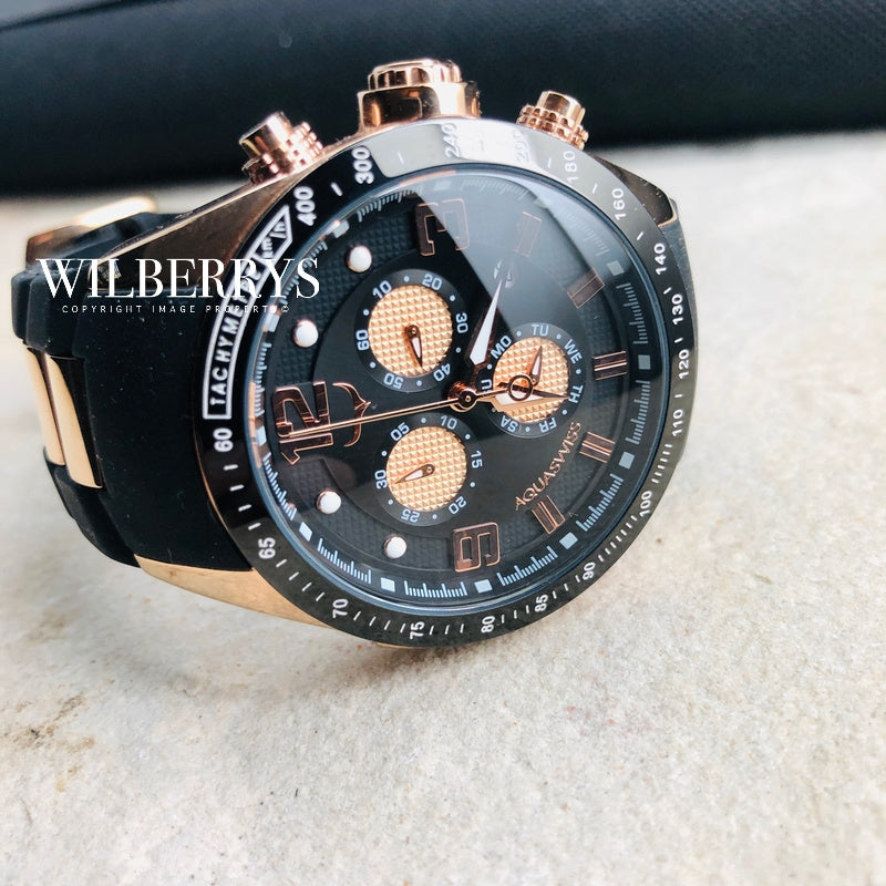 Men's TRAX 6H Dark Knight Rose Gold Chronograph Watch