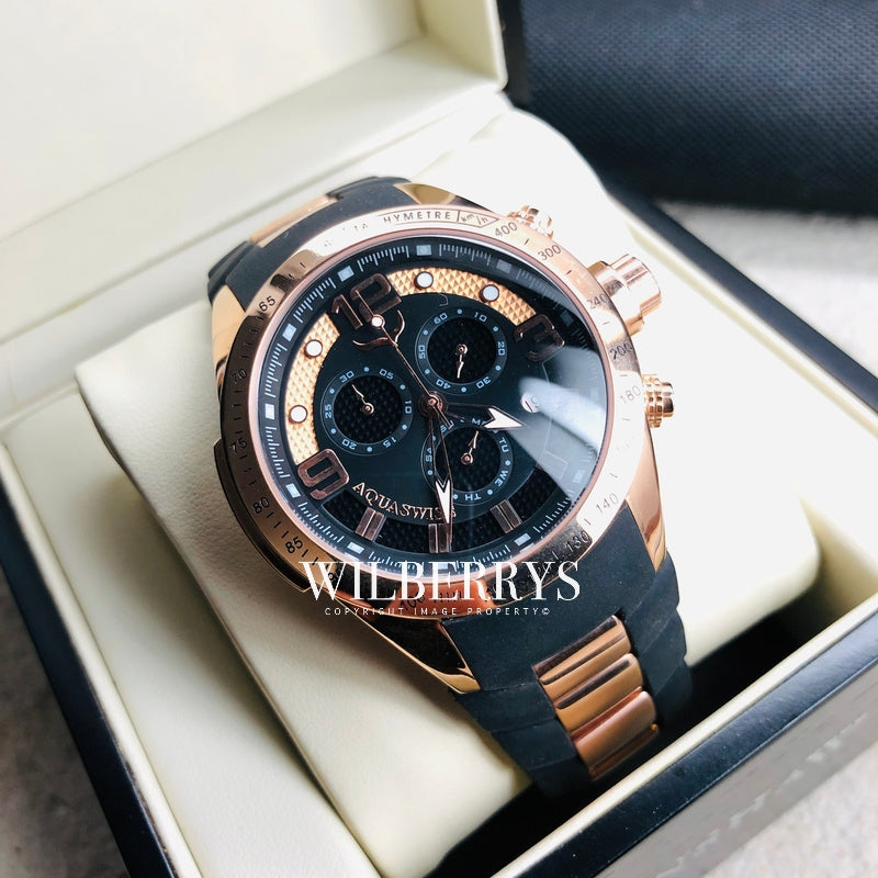 Men's TRAX 6H El Dorado Rose Gold/Black Swiss Chronograph Watch