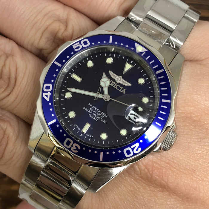 INVICTA Men's Pro Diver 37.5mm Steel/Blue 200m Sea Urchin Watch