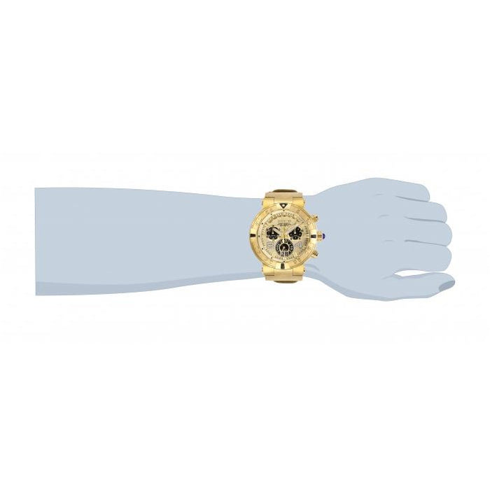 INVICTA Men's SUBAQUA 52mm Gold/Brown Leather Watch