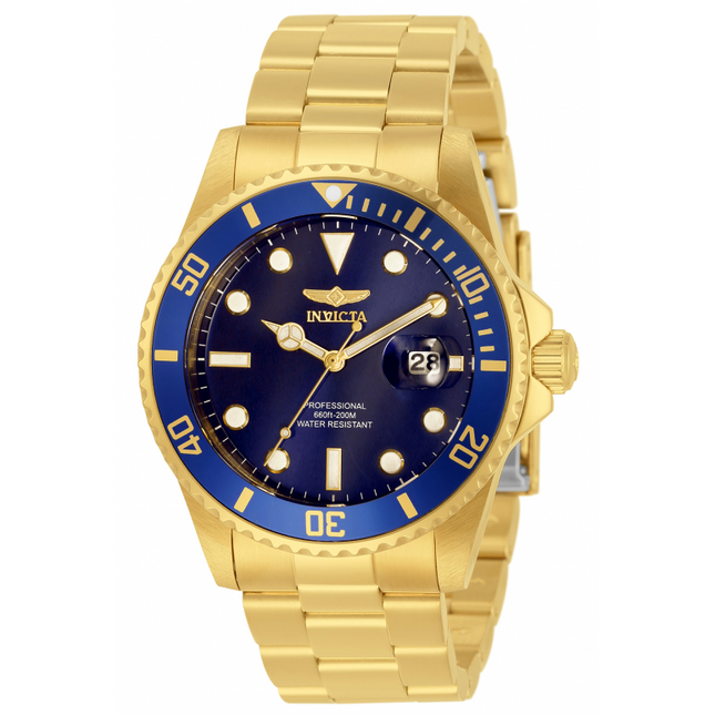 INVICTA Men's Pro Diver 42mm Gold Blue Watch