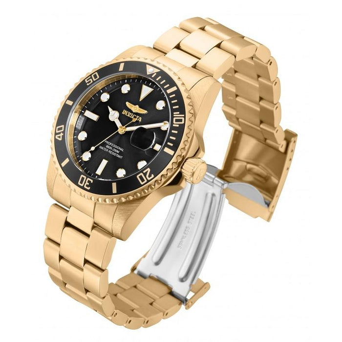 INVICTA Men's Pro Diver 42mm Gold Black Watch