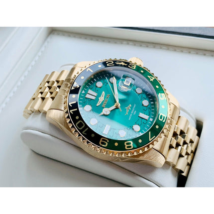 INVICTA Men's 43mm Jubilee Pro Diver Gold Edition / Green Watch