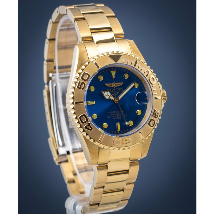 INVICTA Men's Pro Diver 43mm Full Gold/Maldivian Blue Watch