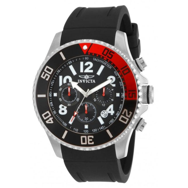 INVICTA Men's Pro Diver Racer 48mm Chronograph Black / Red Watch