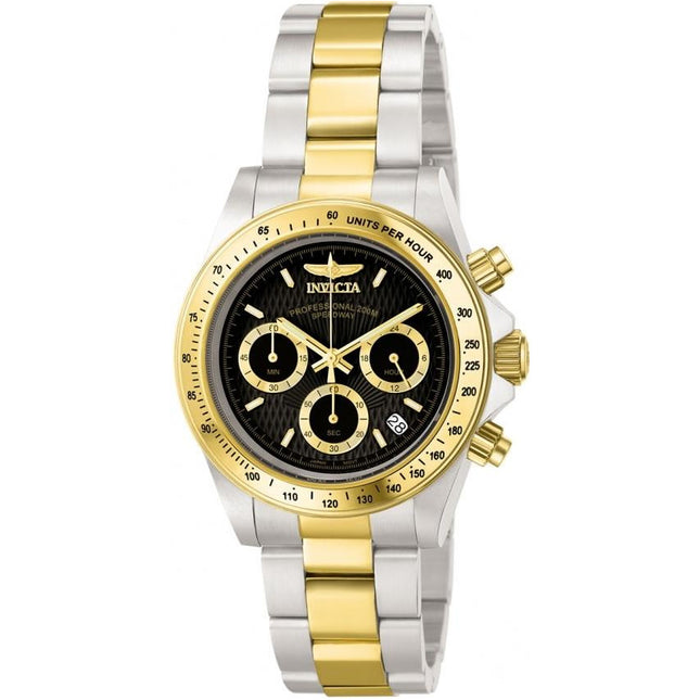 INVICTA Men's Speedway 39.5mm Two Tone Black Dial Watch