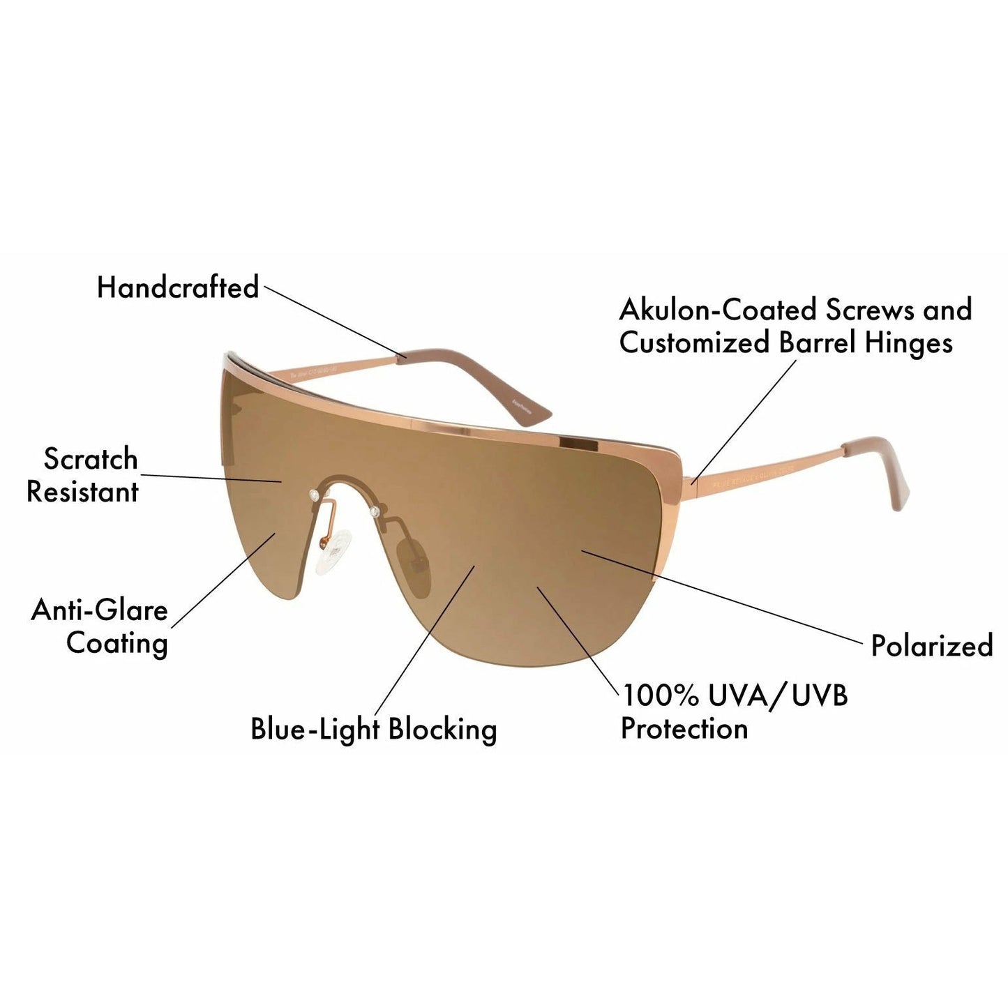 PRIVE REVAUX JANET x Olivia Culpo / Champagne Gold Sunglasses