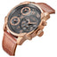 JBW G4 Gulfstream 16 Diamonds 18k Rose Gold Plated Vintage Brown Watch