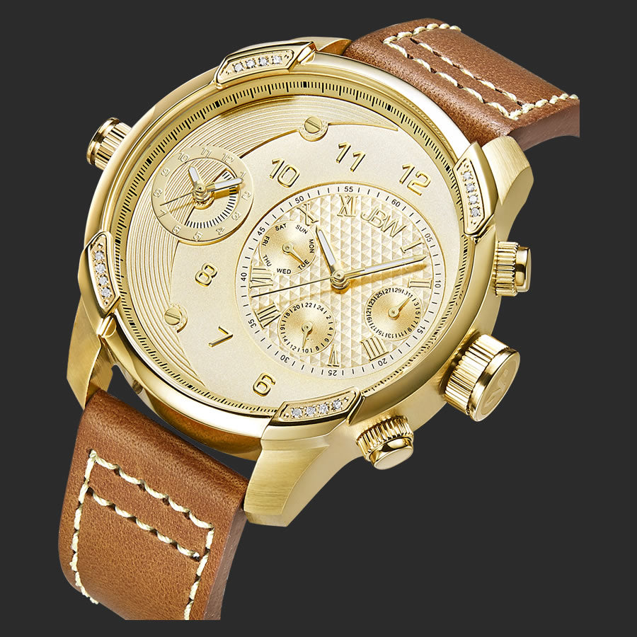 JBW G3 16 Diamonds 18k Gold Plated Watch