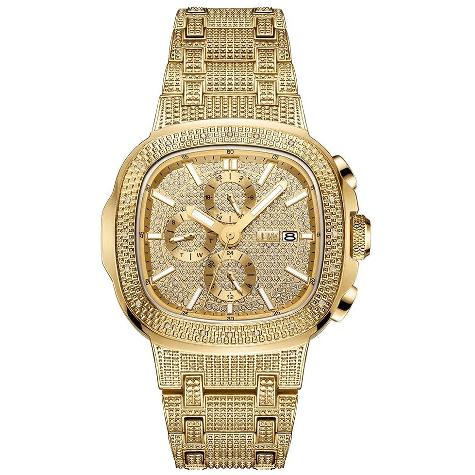 JBW Heist 18k Gold Plated 20 Diamonds Watch