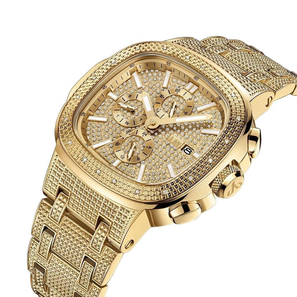 JBW Heist 18k Gold Plated 20 Diamonds Watch