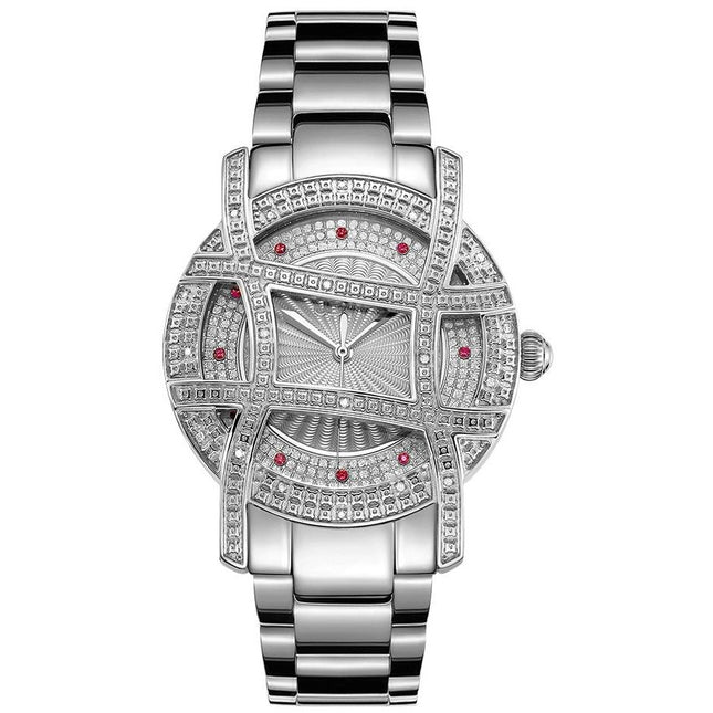 JBW Olympia 10 YR 20 Diamonds Silver Watch