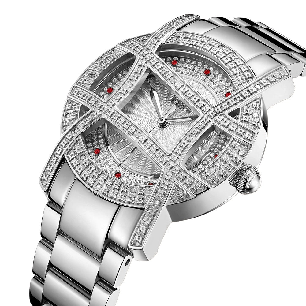 JBW Olympia 10 YR 20 Diamonds Silver Watch