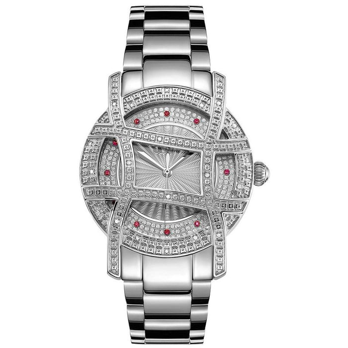 JBW Olympia 10 YR 20 Diamonds Silver Watch