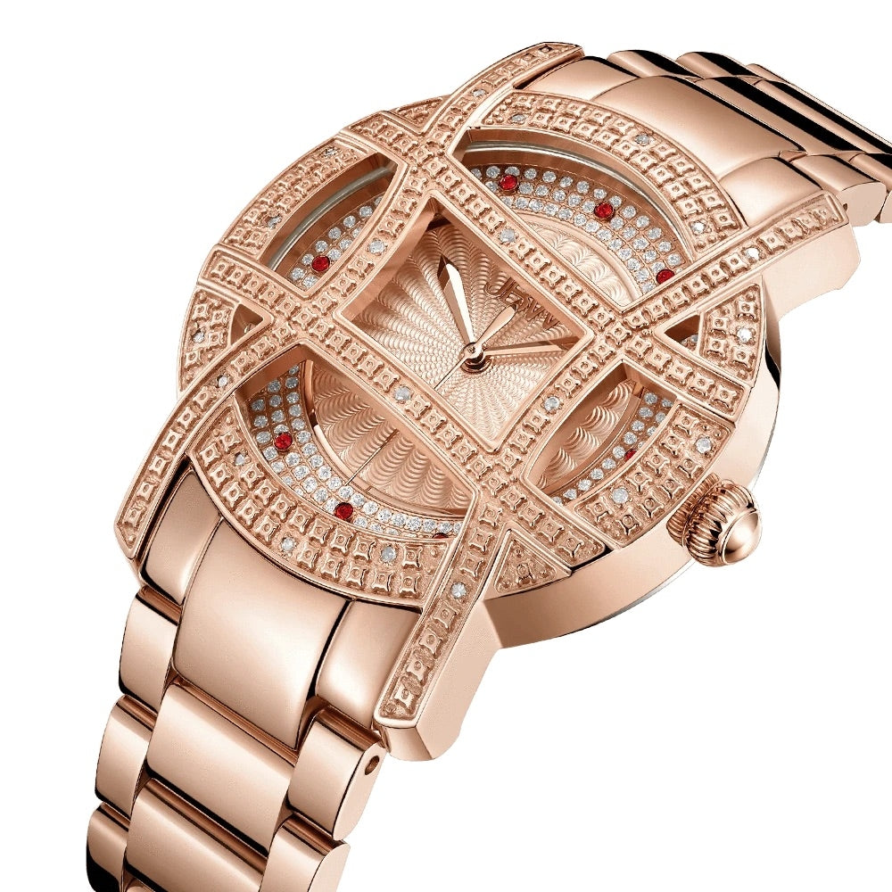 JBW Olympia 10 YR 20 Diamonds 18k Rose Gold Plated Watch