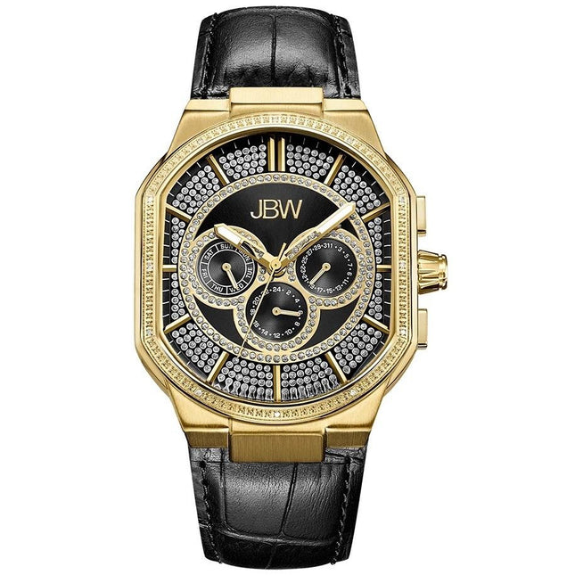 JBW Orion 12 Diamonds Gold/Black Watch
