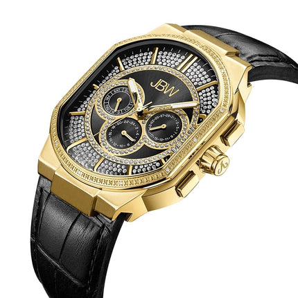 JBW Orion 12 Diamonds Gold/Black Watch