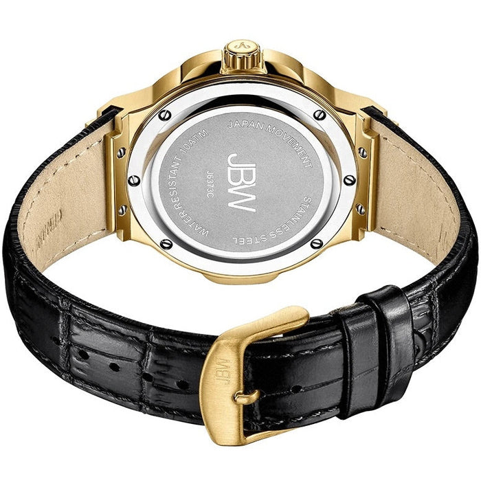 JBW Saxon 48 Goldtone 16 Diamonds Watch