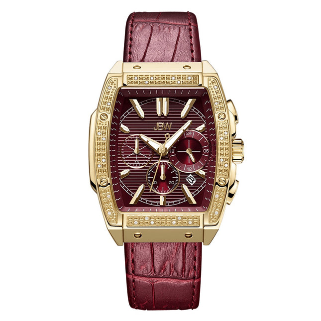 JBW Echelon 18k Gold Plated Merlot Watch