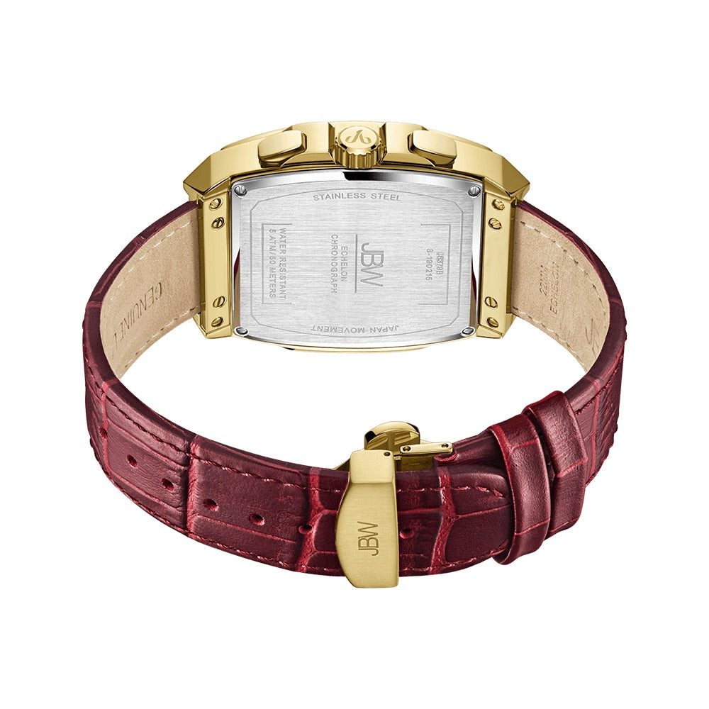 JBW Echelon 18k Gold Plated Merlot Watch