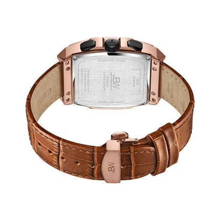JBW Echelon 18k Rose Gold Plated Brown Watch